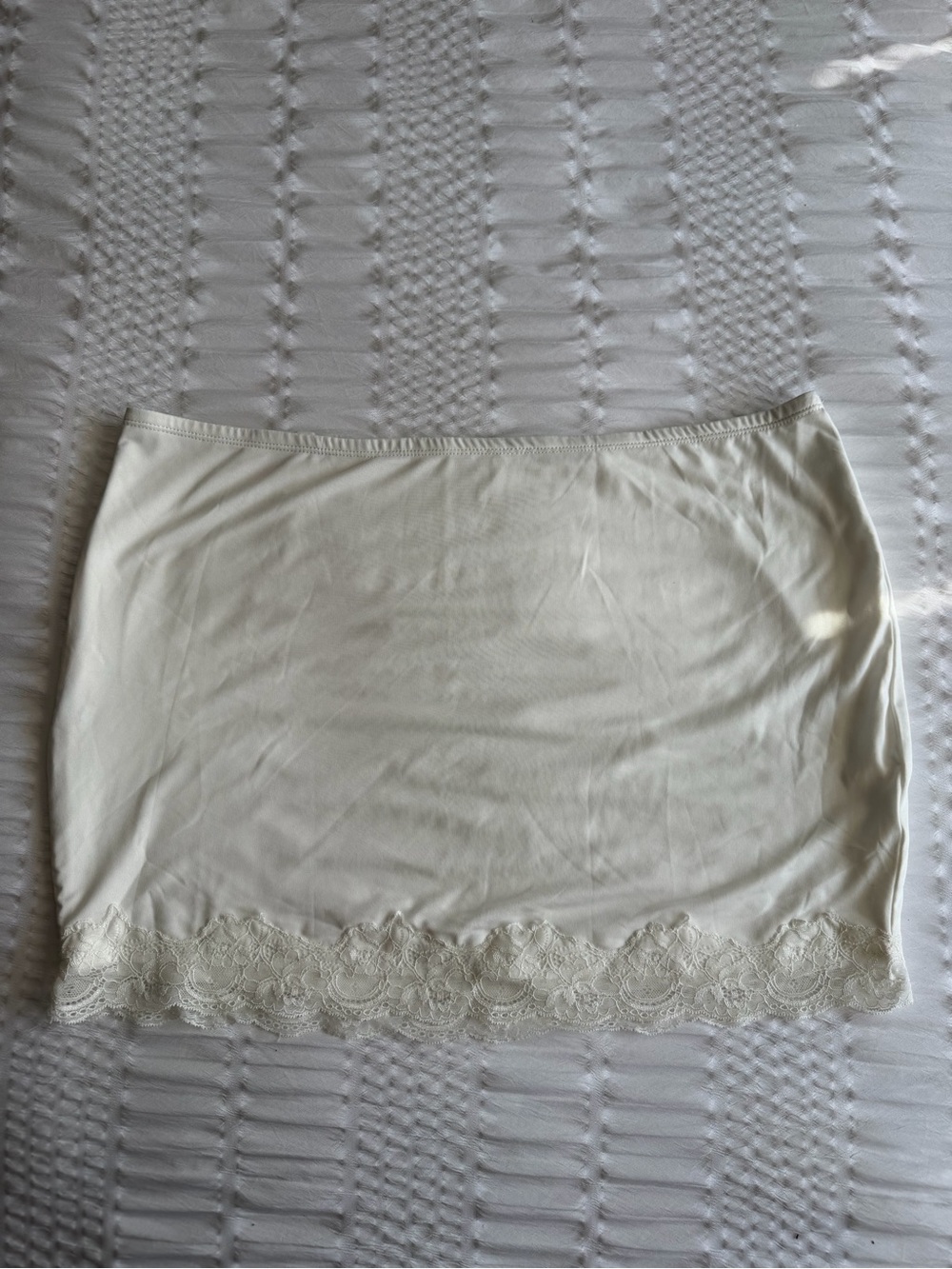 Lace-Hem Mini Skirt